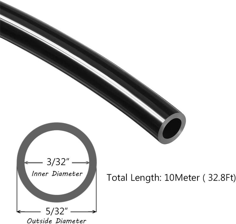 beduan Pneumatic Tubing Pipe 5/32" OD Black Air Compressor PU Line Hose Tube for Water Fluid Transfer 10Meter 32.8ft - Image 2